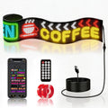 HYPERLITE Scrolling LED Sign: Custom Text LED Display 35.4" x 7.6" - USB LED Advertising Sign - Programmable LED Sign - for Business Party Birthday Decorations