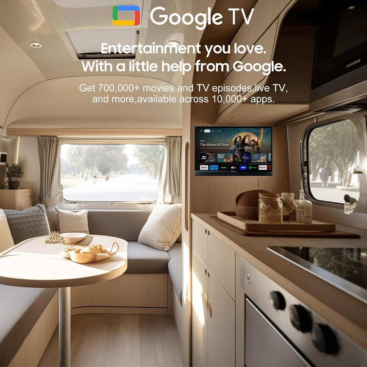 SYLVOX 32 inch RV TV, 12V TV for RV Camper, 1080P Smart TVs Flat Screen