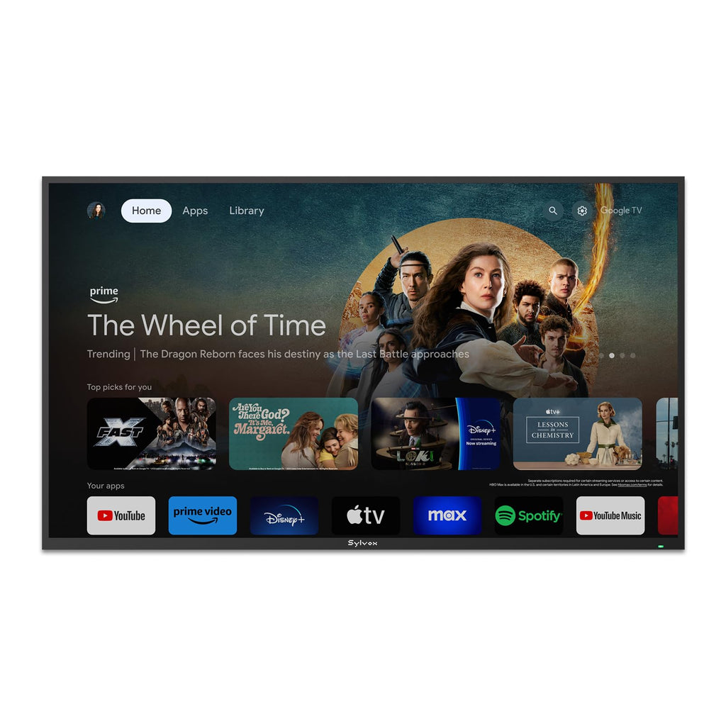 SYLVOX Outdoor TV, 55 inch Smart Waterproof Outdoor TV, 4K UHD Weatherproof