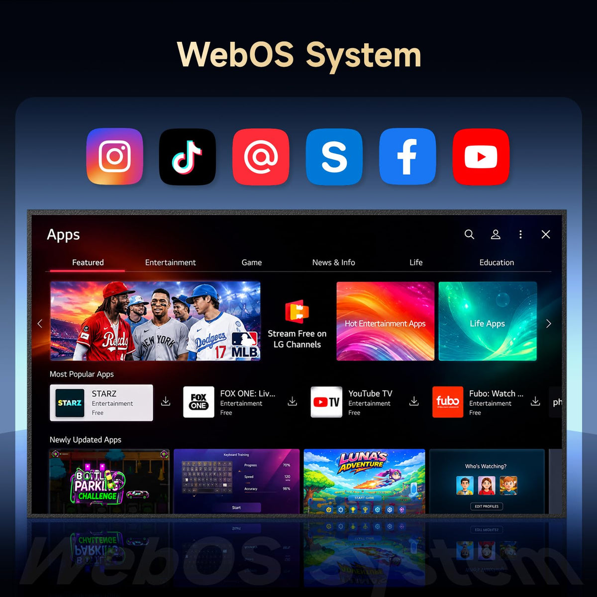 MWE 55 Inch Smart Outdoor TV, 2000 Nits, 4K UHD, IP55, webOS TV