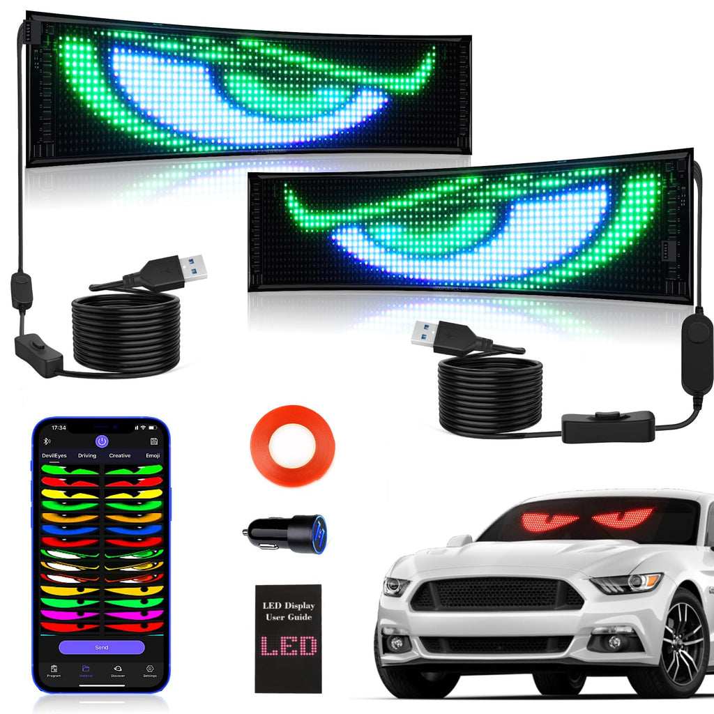 KJOY Bright Large Programmable LED Sign, 77''x8'' Flexible Scrolling LED Sign, Bluetooth App Control Custom Text Digital LED Display for Store, Schools, coffee, shop, Hotel