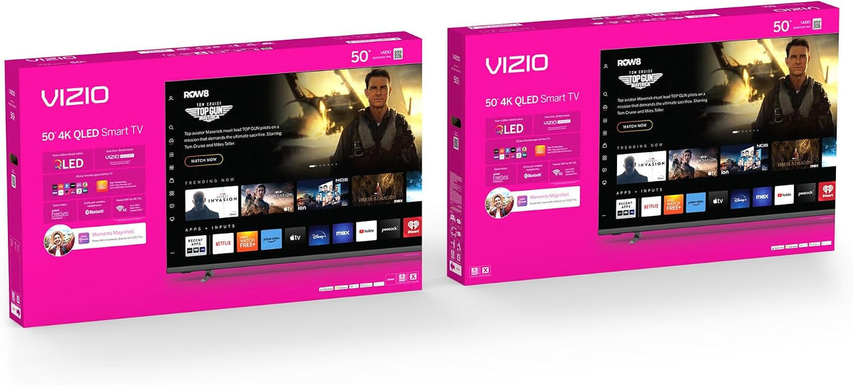 VIZIO 50-inch Quantum Pro 4K 120Hz QLED HDR10+ Smart TV with Dolby Vision, Active Full Array, 240Hz @ 1080p PC Gaming, WiFi 6E, Apple AirPlay, Chromecast Built-in, M50QXM-K01, 2023 Model