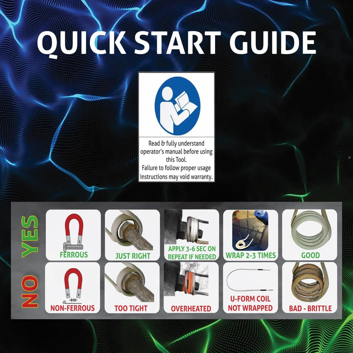 Induction Innovations - Long Coil Kit (MD99-675) - Accessory for Mini-DuctorÂ® Series & InductorÂ® Series U-555 - One 3/4â³ coil, Two 7/8â³ coils, Two 1â³ coils, One 1 1/4â³, one 1 1/2â³ & one 1 3/4" coils