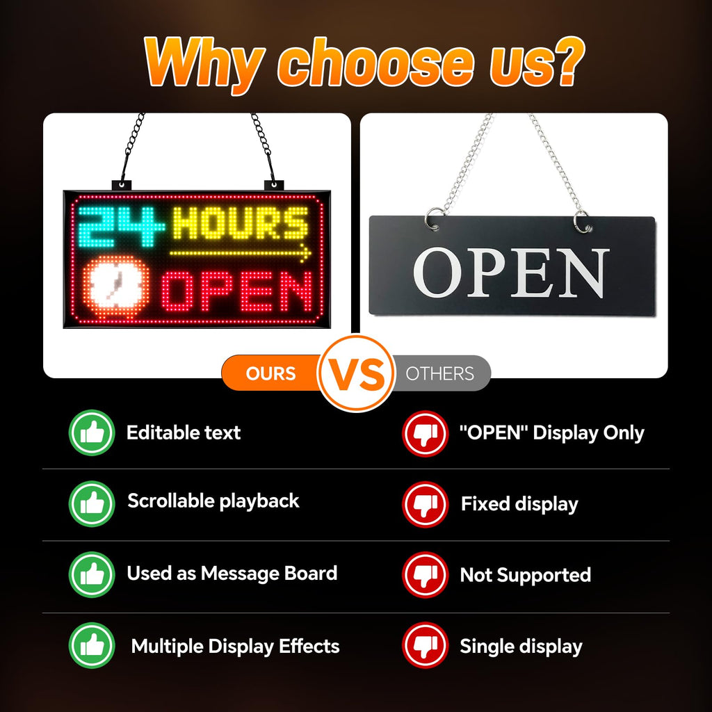 KJOY Bright Large Programmable LED Sign, 77''x8'' Flexible Scrolling LED Sign, Bluetooth App Control Custom Text Digital LED Display for Store, Schools, coffee, shop, Hotel