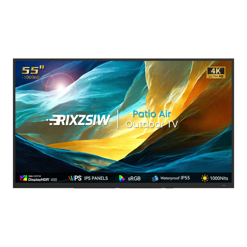 55 Inch Outdoor TV, 2000 Nits Ultra Bright 4K UHD Weatherproof Television, IP55 Waterproof Smart Outside TV with WebOS for Sunlight, Backyard, Poolside, Deck & Patio
