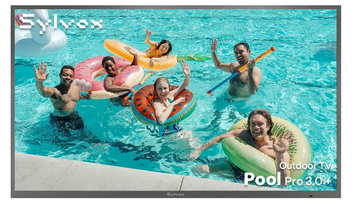SYLVOX 75" QLED Outdoor TV, Smart Google TV, Anti-Glare 4K UHD, Dolby Atmos