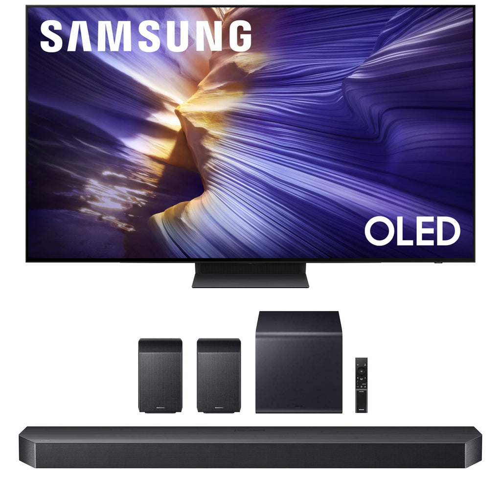 Samsung QN77S90FAFXZA 77 Inch 4K OLED Smart TV with a HW-Q800F Q Series Soundbar 5.1.2 Ch Subwoofer (2025)
