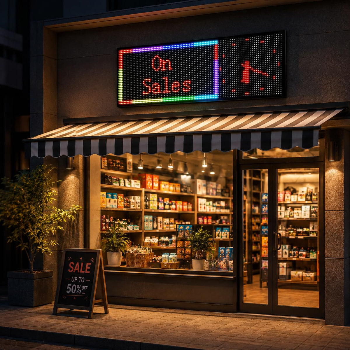P10 Programmable LED SIGN 40"Ã8" Scrolling LED Display, High Brightness & IP65 Waterproof Indoor Outdoor Digital Signage led screen, Open Signs Welcome Sign for Store Business Advertising