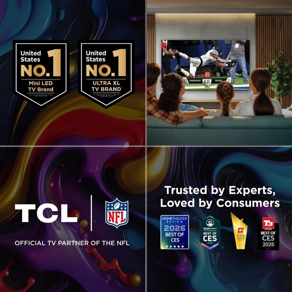 TCL 43" Q51K Series Q-LED 4K UHD HDR Smart TV with Google TV Dolby Vision, Dolby Atmos, Motion Rate 240, HDR 10+, Auto Game Mode + Free Wall Mount (2025) (Renewed)