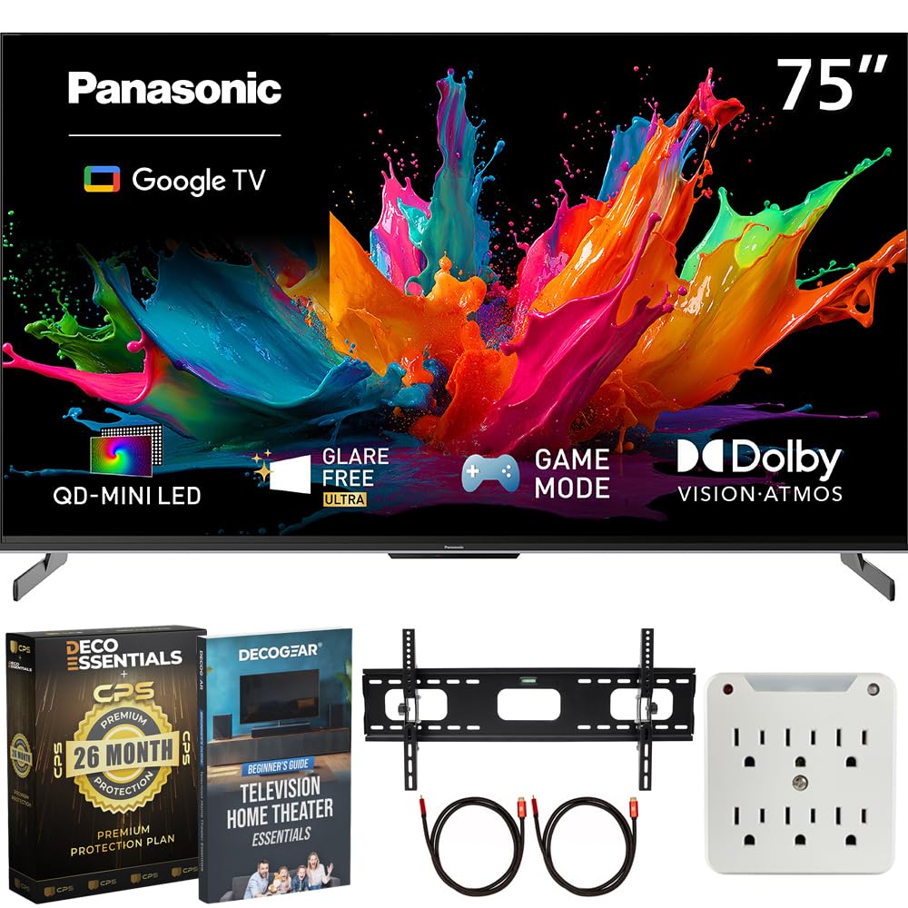Panasonic 65" W85C 4K 60Hz QD-Mini LED Google TV (2026) TN-65W85CPS Bundle