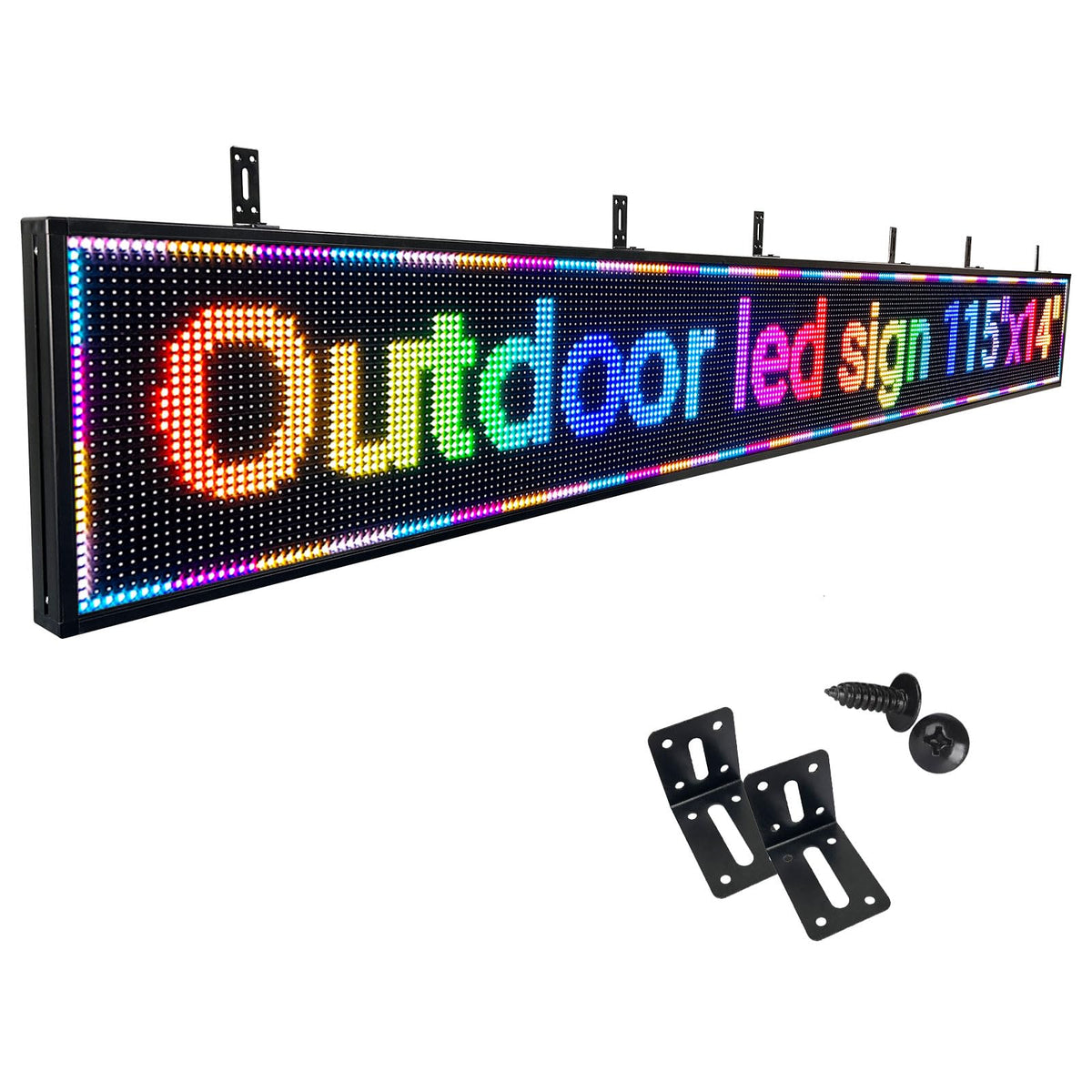 P6 Programmable Led Sign Custom Scrolling Outdoor Digital Signs For Businesses Display Screen Electronic Message Board Stock Ticker Advertising Pixel Led Panel Marquee 40"X17"