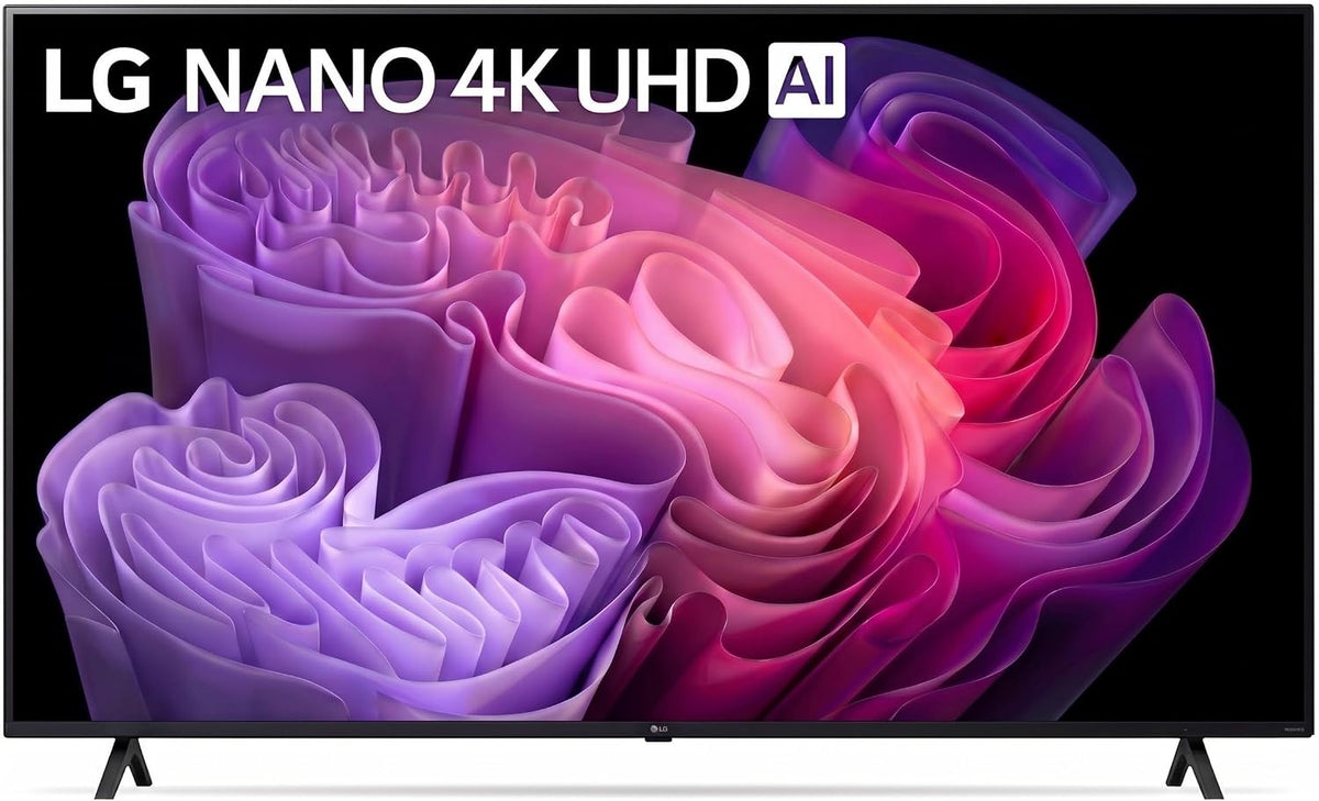 LG 85-Inch Nano 4K UHD AI Smart TV Alpha 7 Gen9 Processor, 4K Super Upscaling, HDR10 Pro, Filmmaker Mode, webOS 26, Game Optimizer, ALLM Bundle with Deco Gear Wall Mount, Surge Protector & Cables
