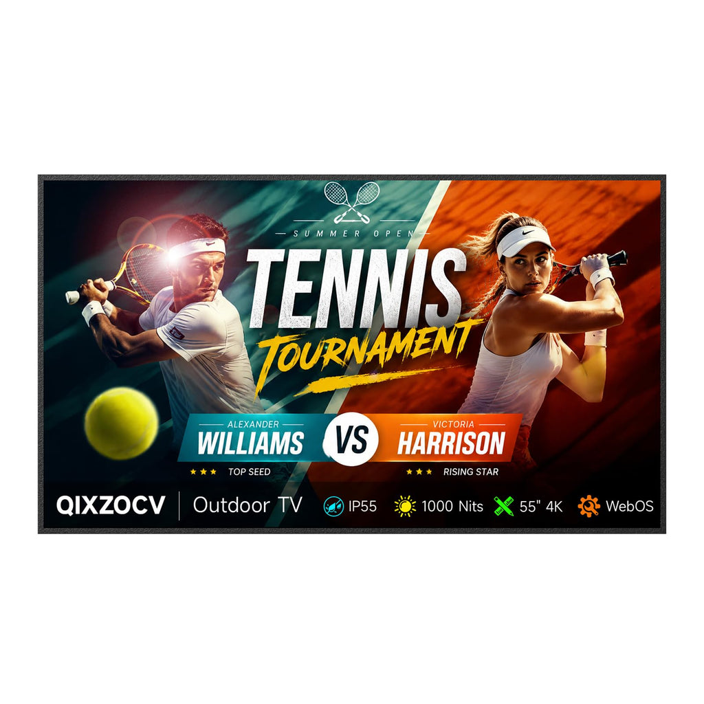 MWE 55 Inch Smart Outdoor TV, 2000 Nits, 4K UHD, IP55, webOS TV
