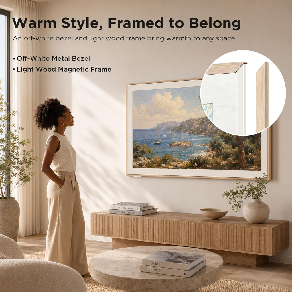 TCL 55" NXTVISION Series Picture Frame TV, Google Smart TV QLED 4K, 55A300W