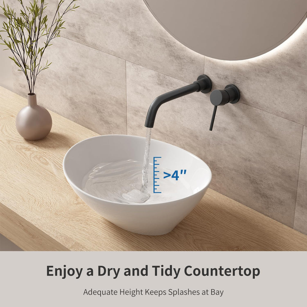 Large Bathroom Vessel Sinks: 24â³x14â³ Oval Bathroom Sink Bowl, Countertop Bathroom Sinks Ceramic Bathroom Vanity Sink Modern Vessel Sinks for Bathrooms