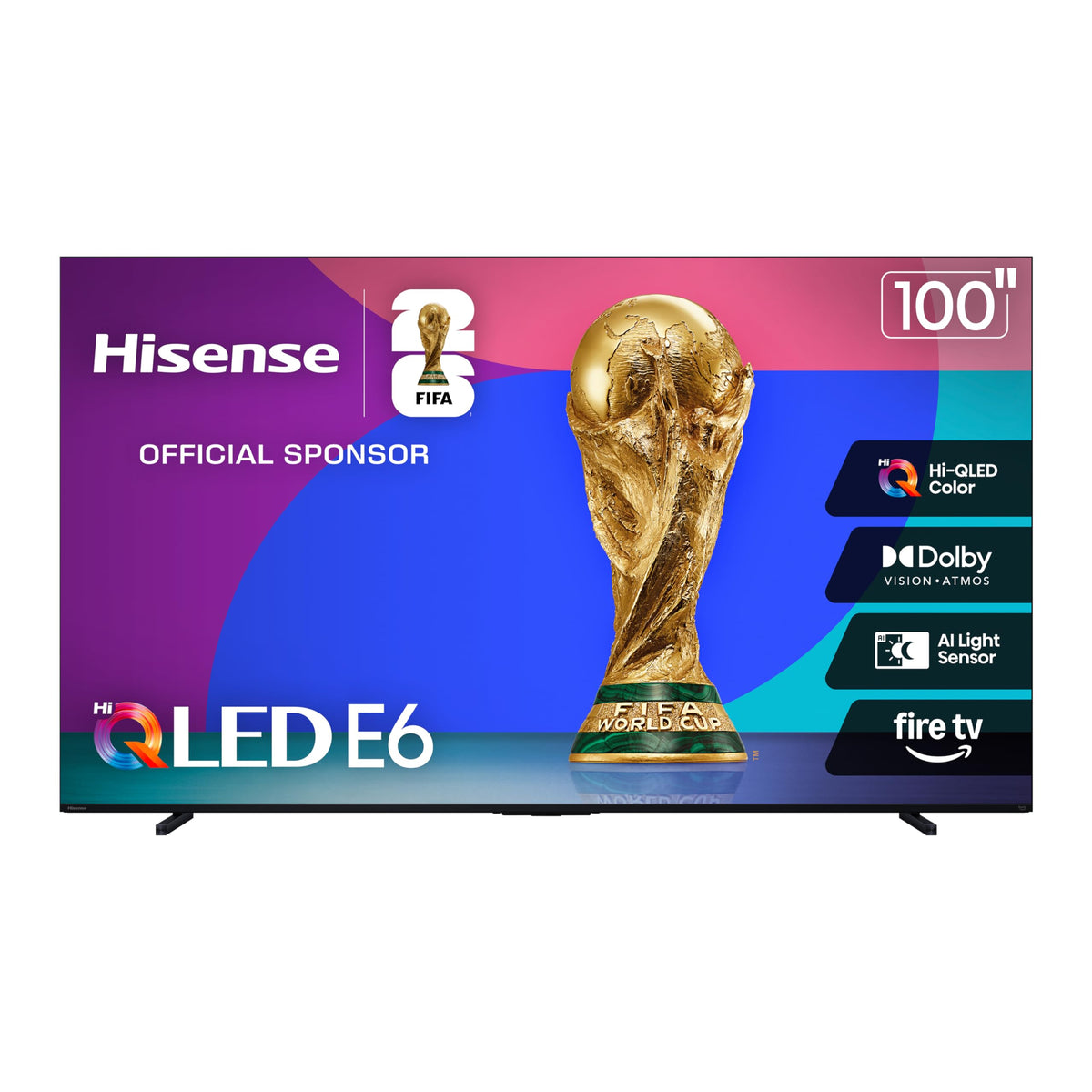 Hisense 75" E6 Cinema Series Hi-QLED 4K UHD Smart Fire TV (75E6QF) - AI Light Sensor, Dolby Vision Â· Atmos, Voice Remote with Alexa, Motion Rate 120, HDR 10+ Adaptive, Game Mode Plus