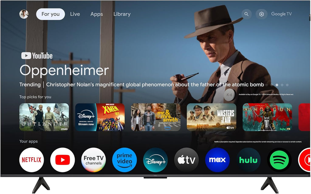 TCL 65" T7 4K QLED Google TV with 144Hz Gaming (65T7)