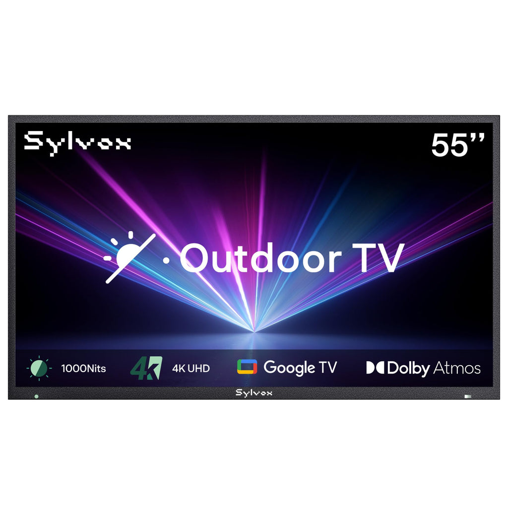 SYLVOX 43 Inch Outdoor TV, Weatherproof Google TV, IP56 Waterproof TVs