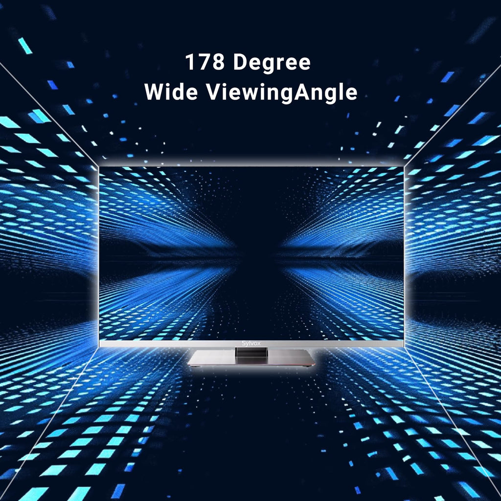 SYLVOX 24-Inch Smart RV TV, QLED 1080P FHD, Built-in DVD Player, Google TV OS, Wide Voltage Support 12V/24V AC/DC Television for RV & Home, HDMI & USB