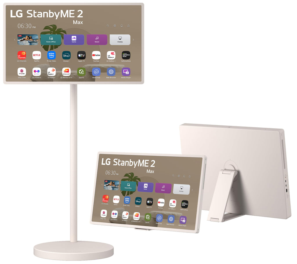 LG 27-Inch StanbyME 2 with Folio Cover, Portable Touch Screen TV, Dolby Vision, HDR10, Filmmaker Mode, Built-in Battery, Full Swivel Rotation (27LX6TYGA, 2025)