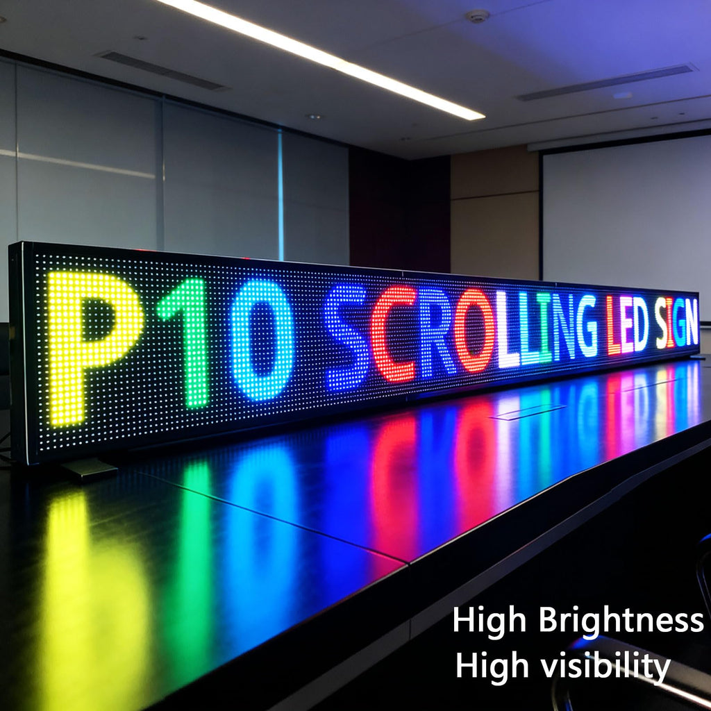 Led Sign Outdoor Programmable Scrolling Digital Open Neon P6 40''x17''