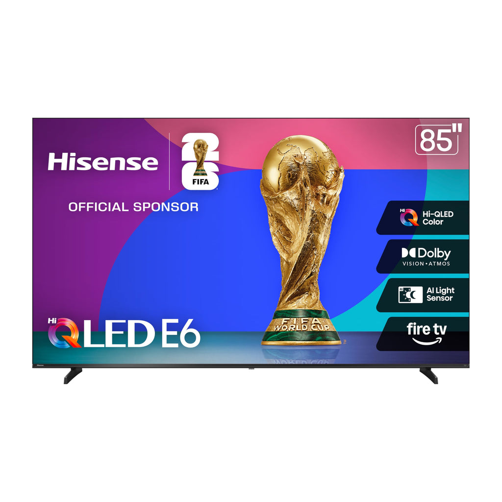 Hisense 75" E6 Cinema Series Hi-QLED 4K UHD Smart Fire TV (75E6QF) - AI Light Sensor, Dolby Vision Â· Atmos, Voice Remote with Alexa, Motion Rate 120, HDR 10+ Adaptive, Game Mode Plus