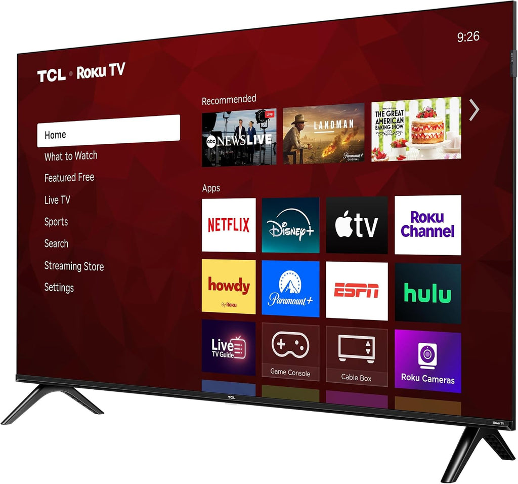 TCL 32-Inch Class R3D Series QLED Roku Smart TV | FullView Bezel-Less Design, Google Cast & AirPlay 2 | Television for Bedroom, Dorm & Kitchen (32R3D, 2026) Streaming Live Local News, Sports & Movies