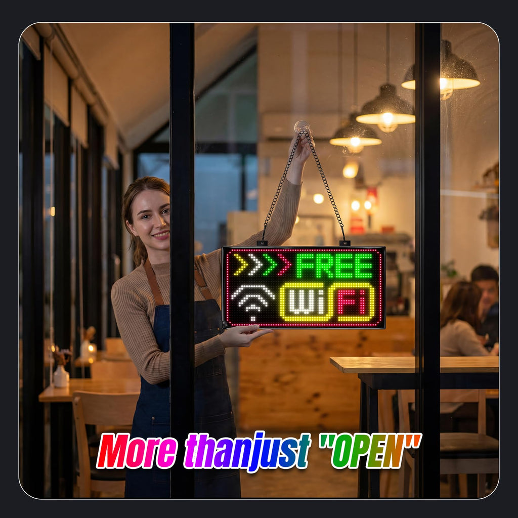 LED signs for business,APP control DIY text,LED window ads display screen