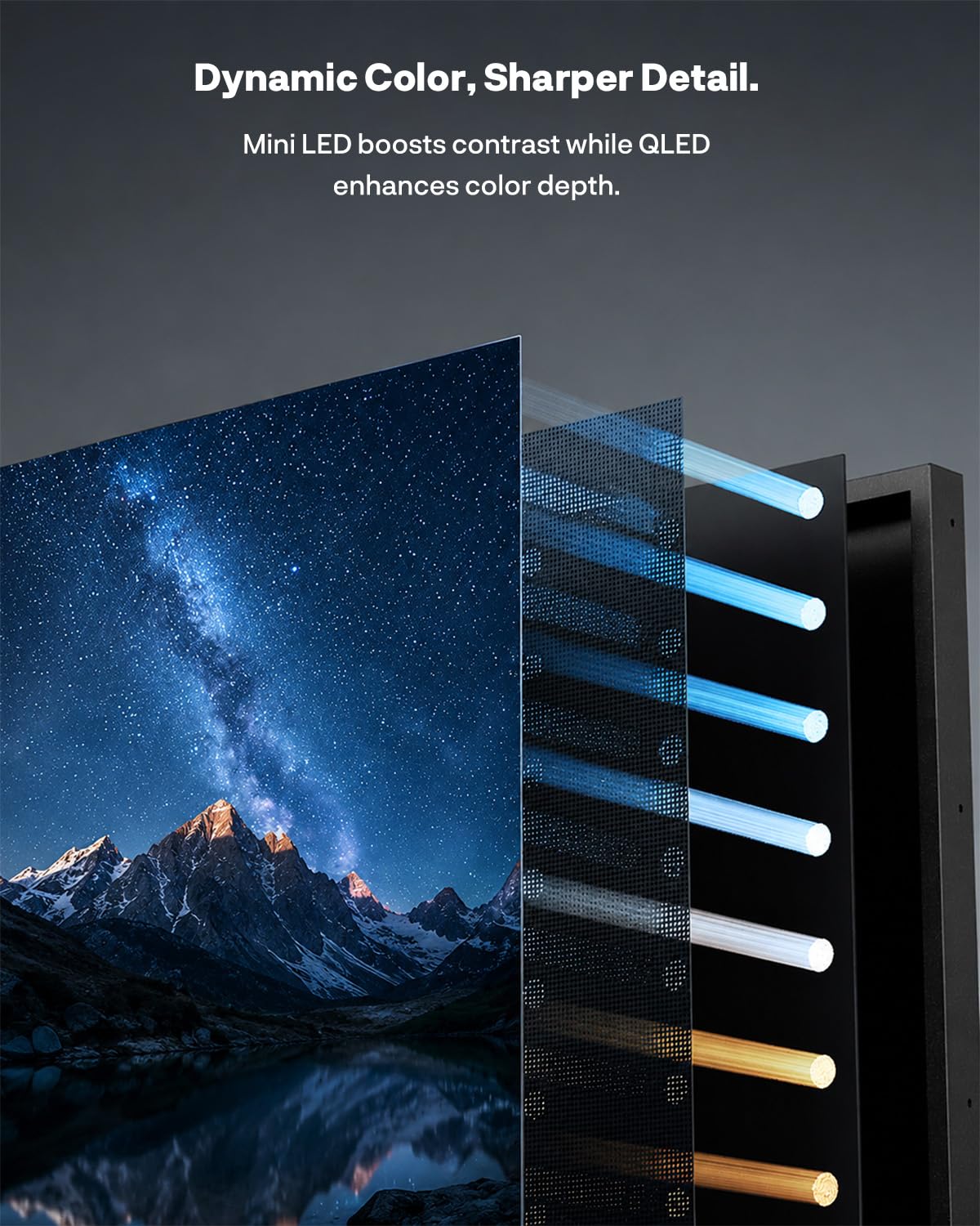 SYLVOX Outdoor TV, 85'' Mini LED QLED, 3500 Nits Extreme Brightness, 120Hz