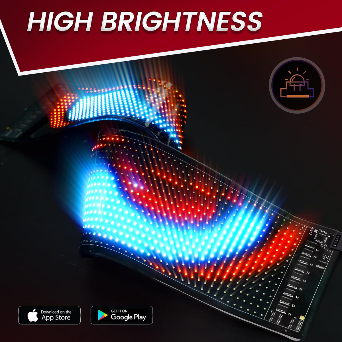 Rayhome 58''x8'' Large Multiple Programmable LED Sign, Full Color Bright Scrolling LED Signs, Bluetooth APP Control Custom Text Pattern Animation digital Display for Store Hotel Bar
