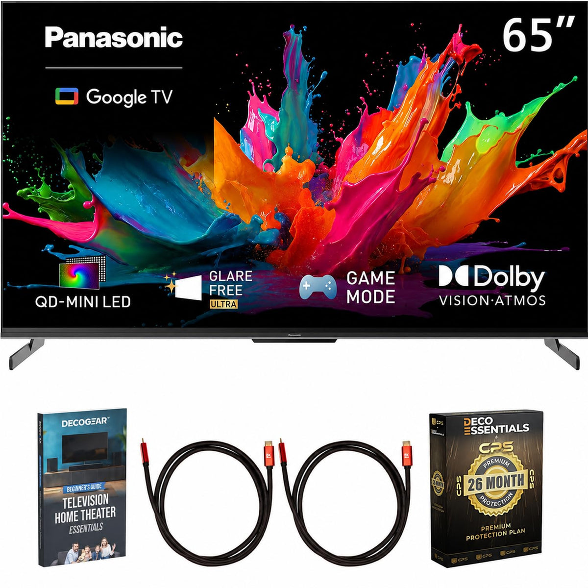 Panasonic 55 inch W85C 4K QD-Mini LED Google TV 2026 TN-55W85CPS Bundle
