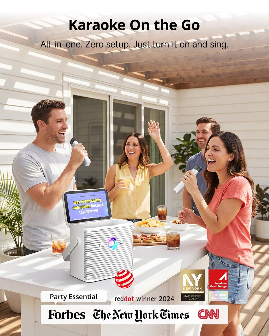 Ikarao Karaoke Machine with Lyrics Display, Professional Karaoke System