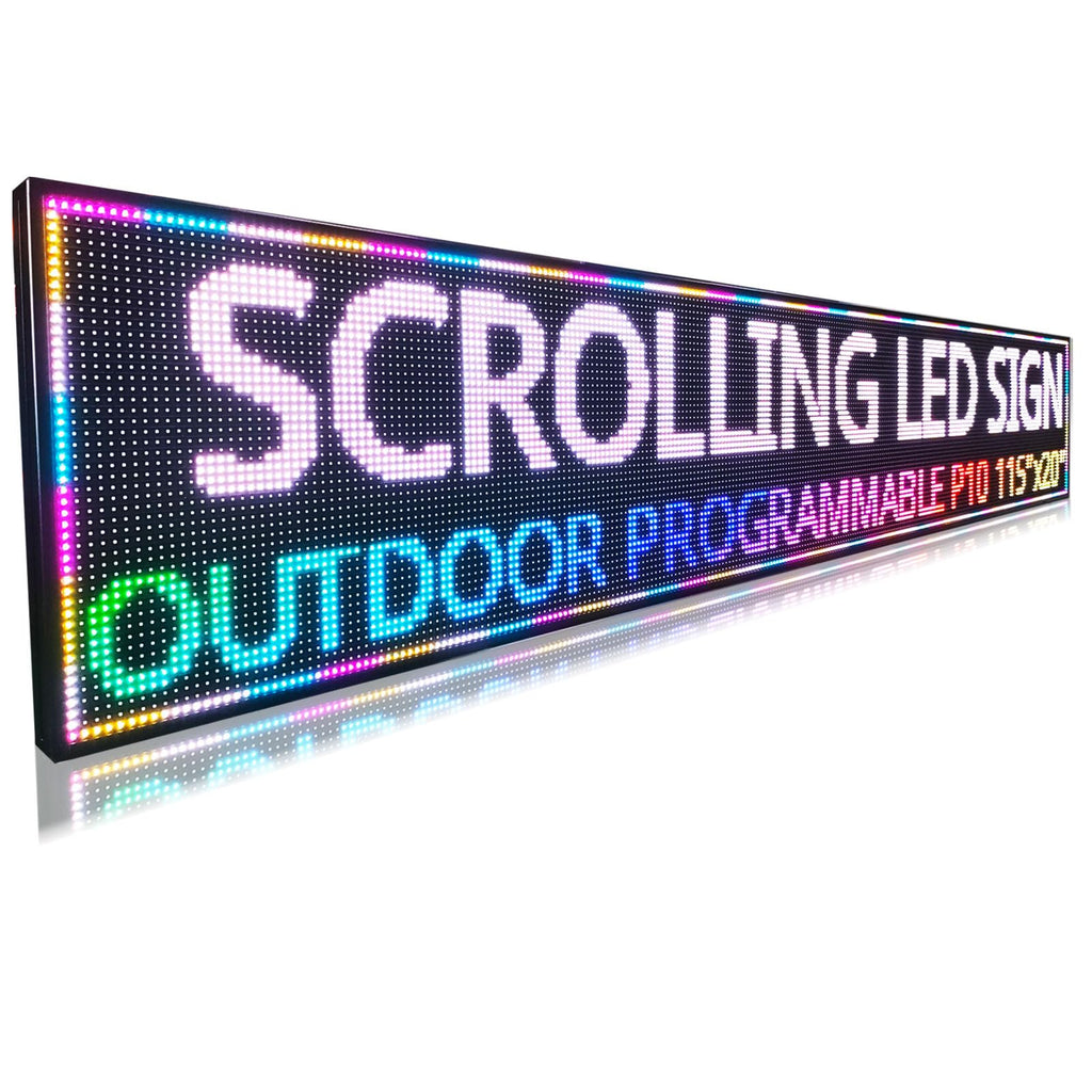 Led Sign Outdoor Programmable Scrolling Digital Open Neon P6 40''x17''