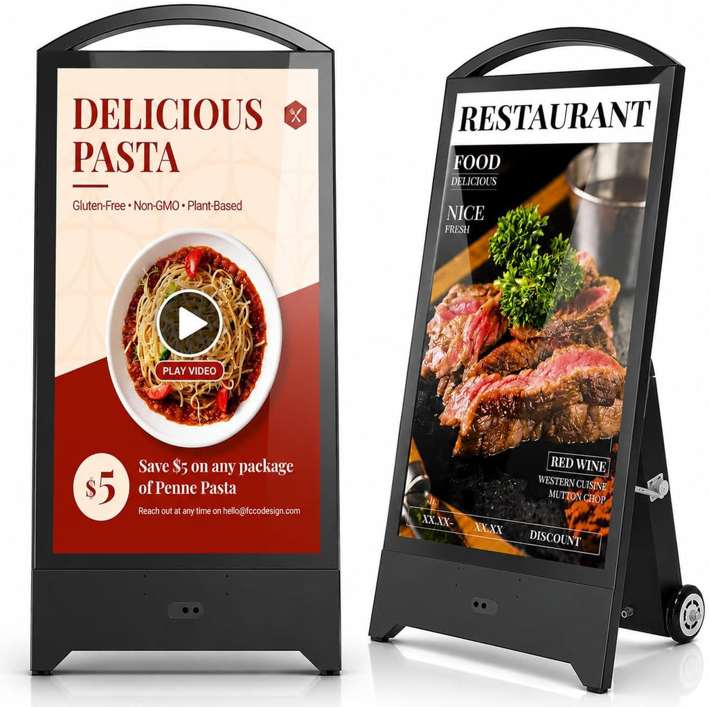43" Outdoor Digital Signage, 2000nits Portable Digital Signage Display