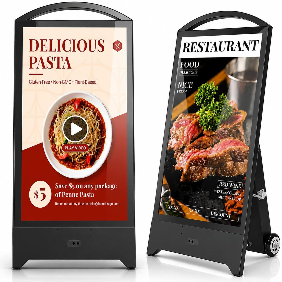 43" Outdoor Digital Signage, 2000nits Portable Digital Signage Display