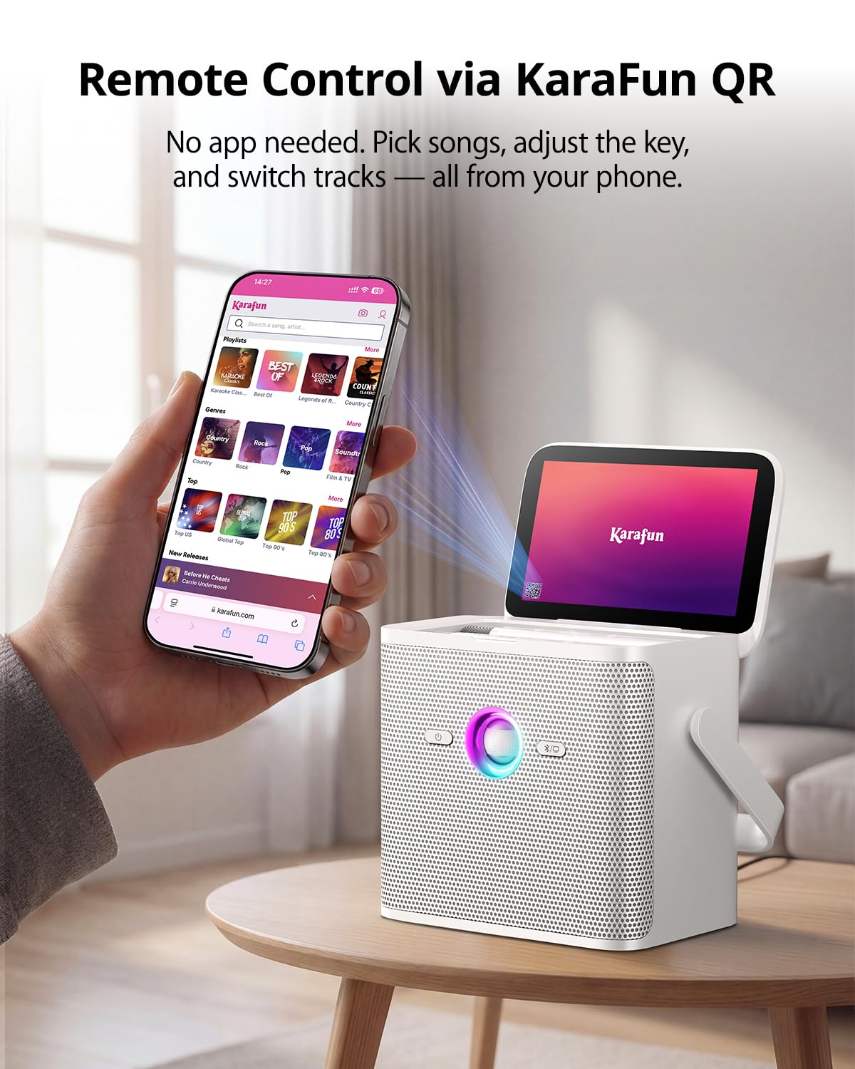 Ikarao Karaoke Machine with Lyrics Display, Professional Karaoke System