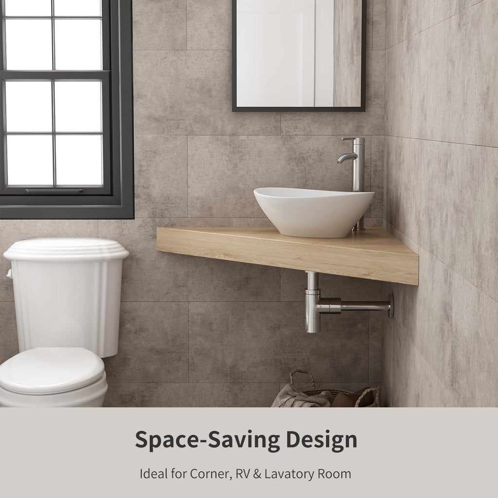 Large Bathroom Vessel Sinks: 24â³x14â³ Oval Bathroom Sink Bowl, Countertop Bathroom Sinks Ceramic Bathroom Vanity Sink Modern Vessel Sinks for Bathrooms