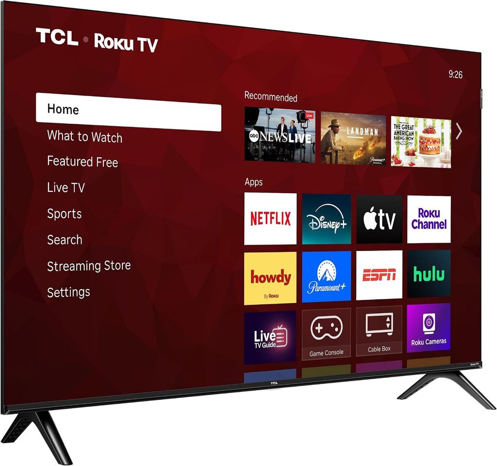 TCL 32-Inch Class R3D Series QLED Roku Smart TV | FullView Bezel-Less Design, Google Cast & AirPlay 2 | Television for Bedroom, Dorm & Kitchen (32R3D, 2026) Streaming Live Local News, Sports & Movies