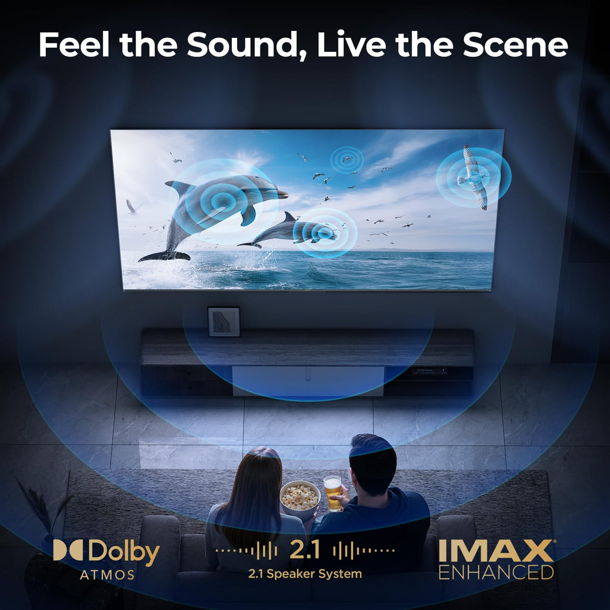 iFFALCON 65-Inch Class QLED 4K F75 Smart TV, Ultra-Slim 1.1'' Floating Picture Frame TV, Seamless Wall-Mount Installation | Dolby Vision IQ, 144Hz, Google TV, Alexa | Works w/Legacy Devices