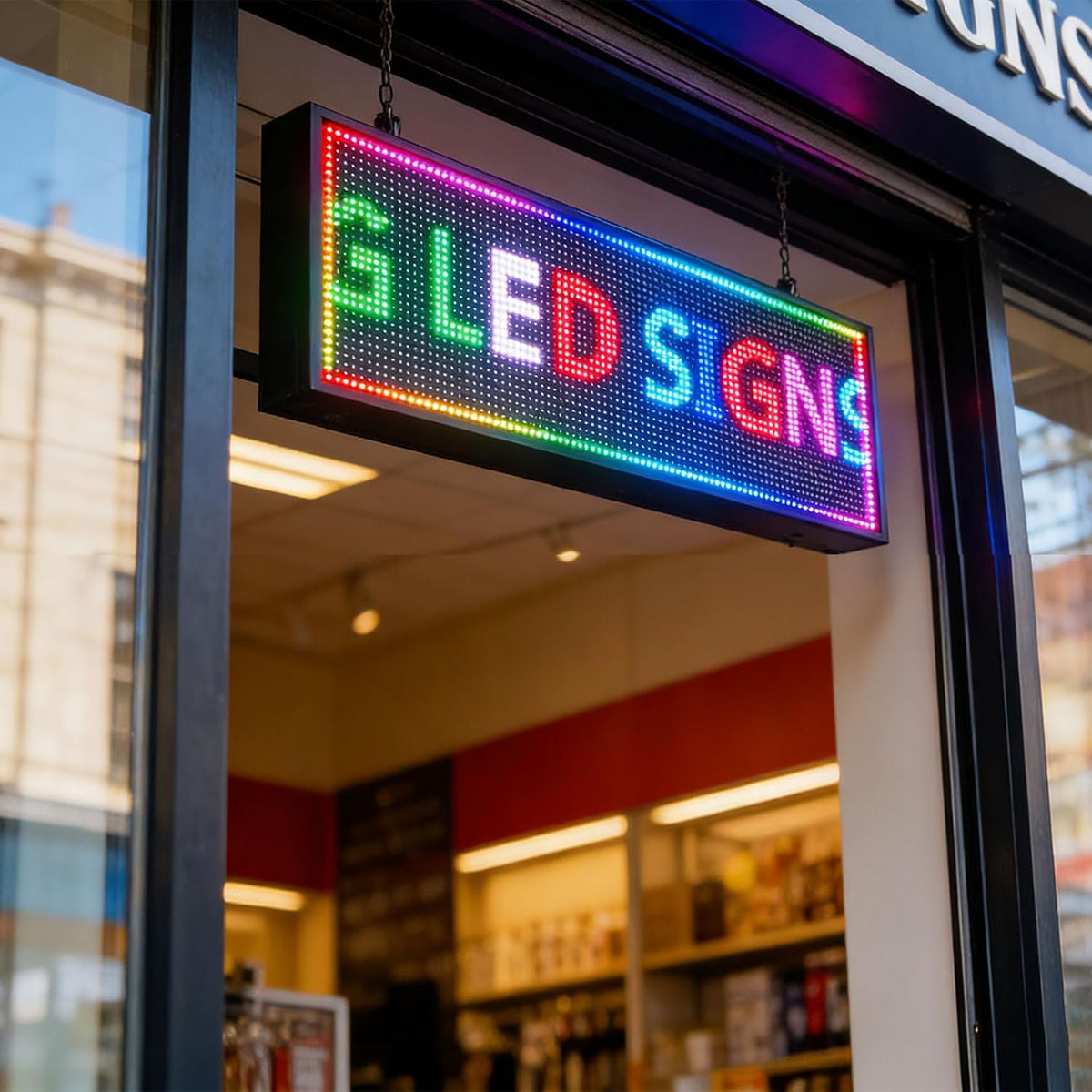 Led Sign Outdoor Programmable Scrolling Digital Open Neon P10 39''x14''