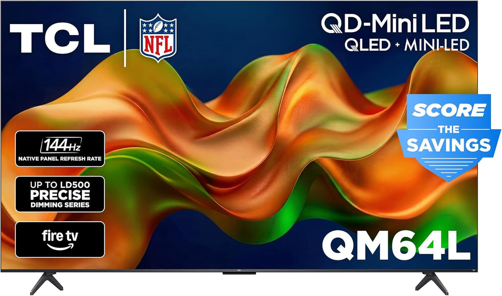 TCL 65-Inch QM64L Series | Mini LED QLED 4K HDR Gaming TV for Sports & Movies | 65QM64L, 2026 | 144Hz VRR, Dolby Vision Atmos, Alexa+ Voice Remote, Amazon Exclusive Smart Fire TV