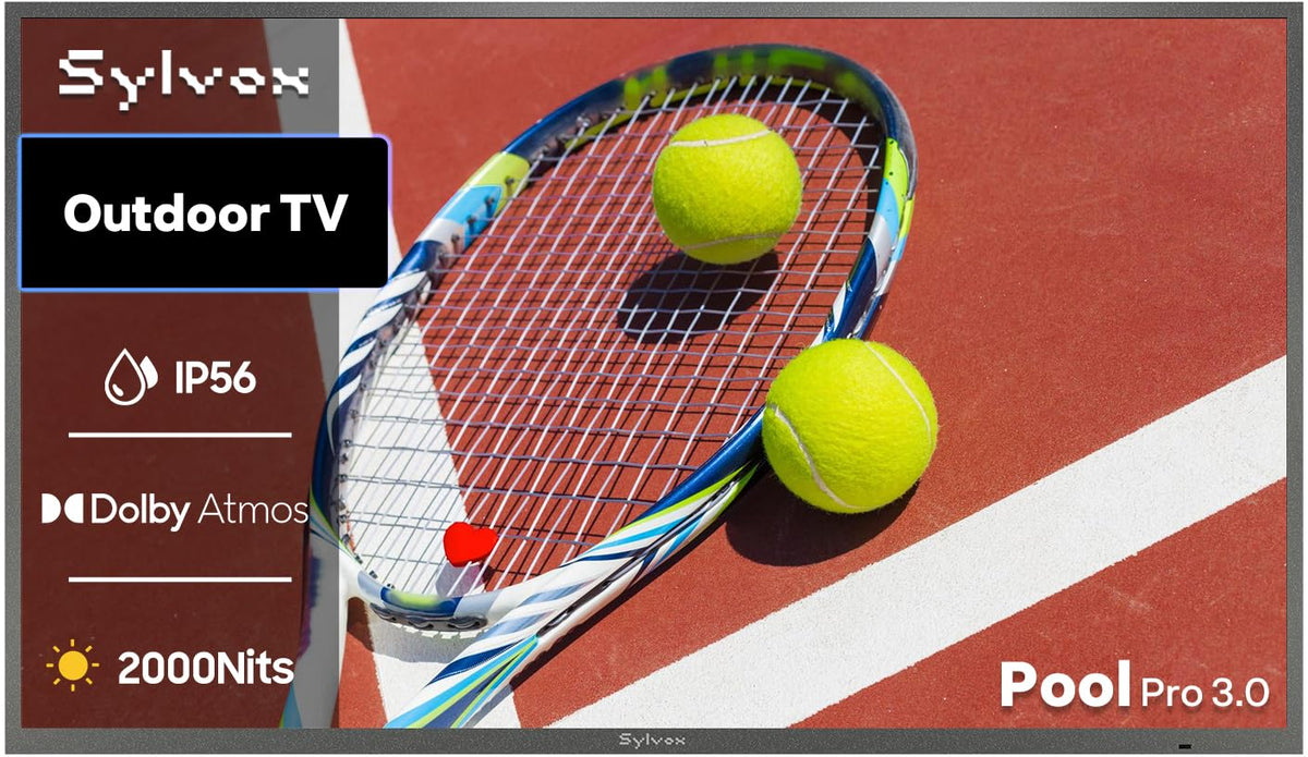 SYLVOX Outdoor TV, 85'' Mini LED QLED, 3500 Nits Extreme Brightness, 120Hz