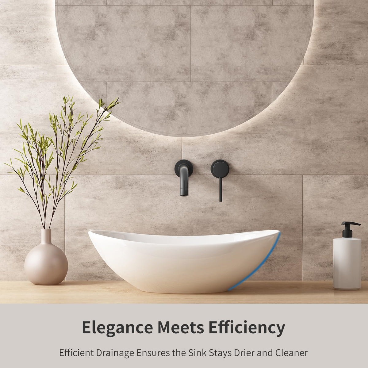 Large Bathroom Vessel Sinks: 24â³x14â³ Oval Bathroom Sink Bowl, Countertop Bathroom Sinks Ceramic Bathroom Vanity Sink Modern Vessel Sinks for Bathrooms