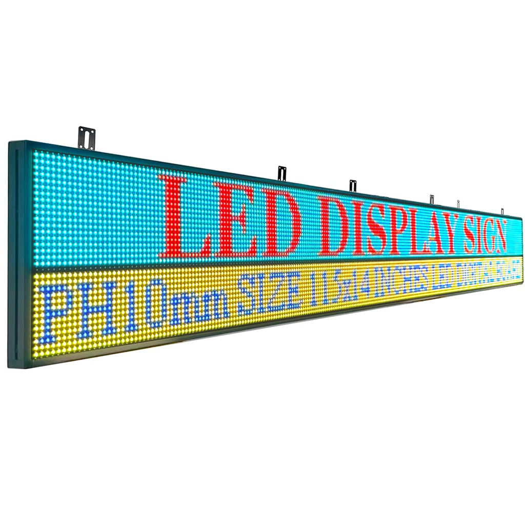 LED Advertising Sign,P5 39x14 Inches Full Color Programmable Digital Board, High Brightness Scrolling Message Display with WiFi & USB Control for Business Promotion