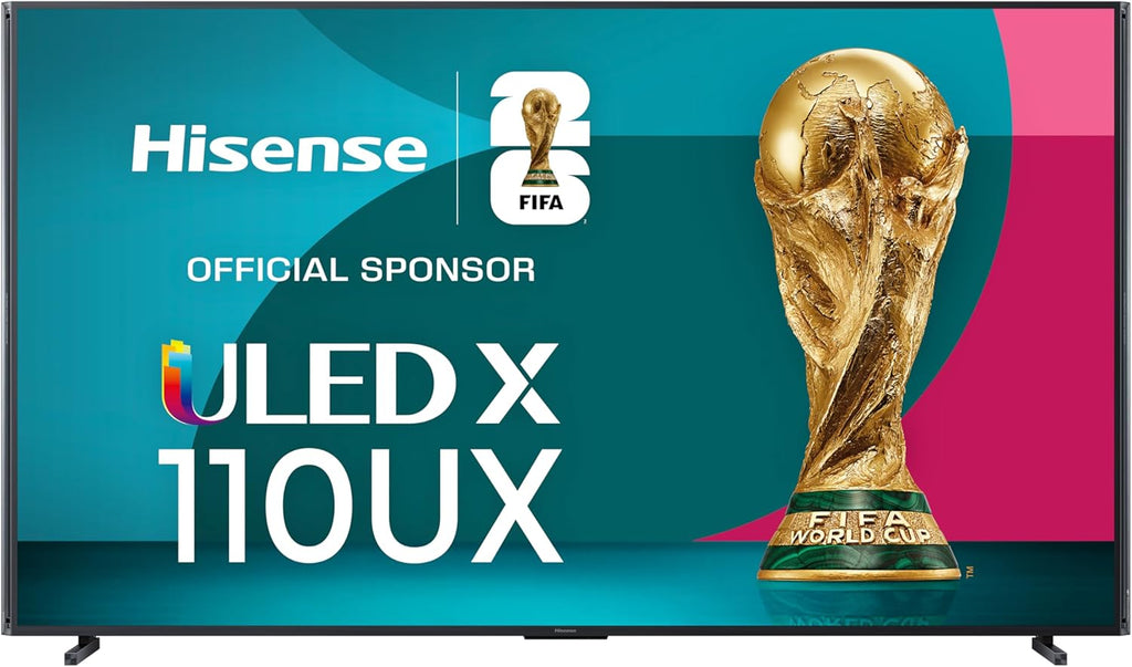 Hisense 110" Mini-LED Premium Flagship ULED X Series 4K UHD Google Smart TV (110UX) - MiniLED X, Up to 10k Brightness, QLED, 144Hz, Dolby Vision Atmos, HDR10+, 4.2.2 Ch Audio, Voice Control, Alexa