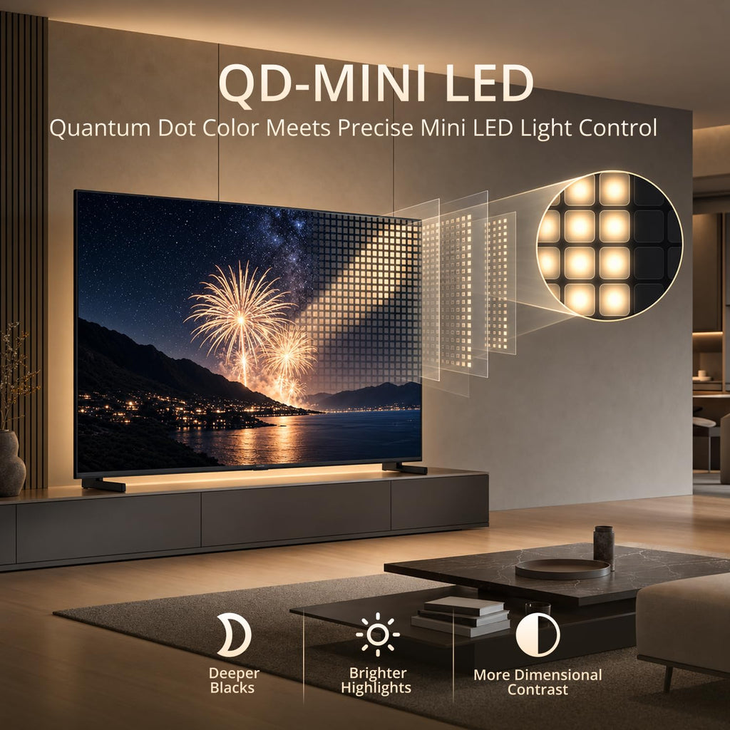 Panasonic 55 inch W85C 4K QD-Mini LED Google TV 2026 TN-55W85CPS Bundle