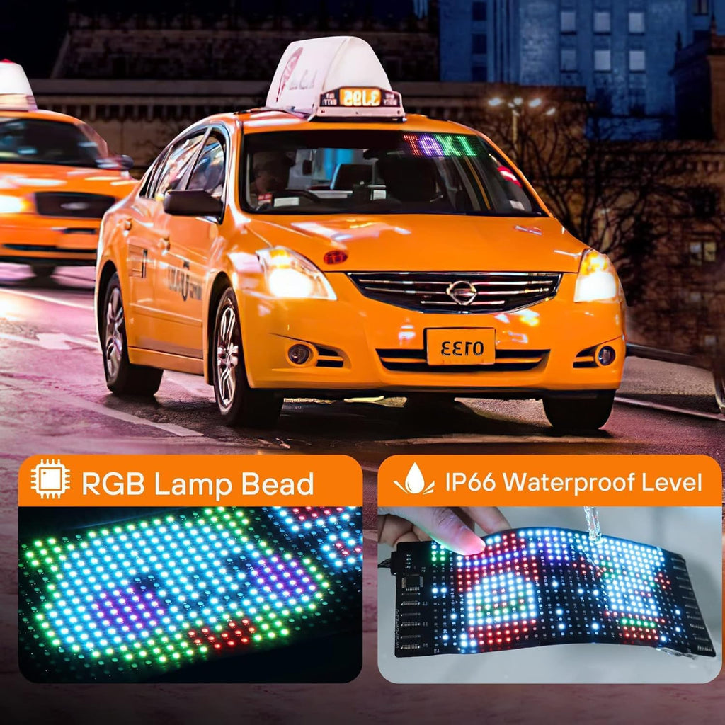 Rayhome 58''x8'' Large Multiple Programmable LED Sign, Full Color Bright Scrolling LED Signs, Bluetooth APP Control Custom Text Pattern Animation digital Display for Store Hotel Bar