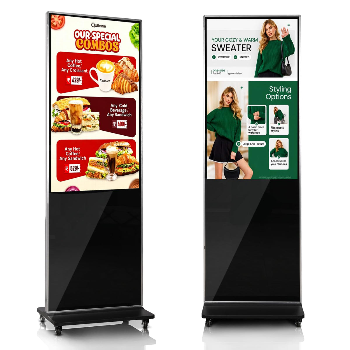 43" Touch Digital Signage Display Kiosk Floor Stand Advertising