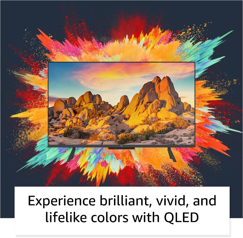 Amazon Fire TV 50" Omni QLED Series 4K UHD smart TV, Dolby Vision IQ, Fire TV Ambient Experience, local dimming, hands-free with Alexa
