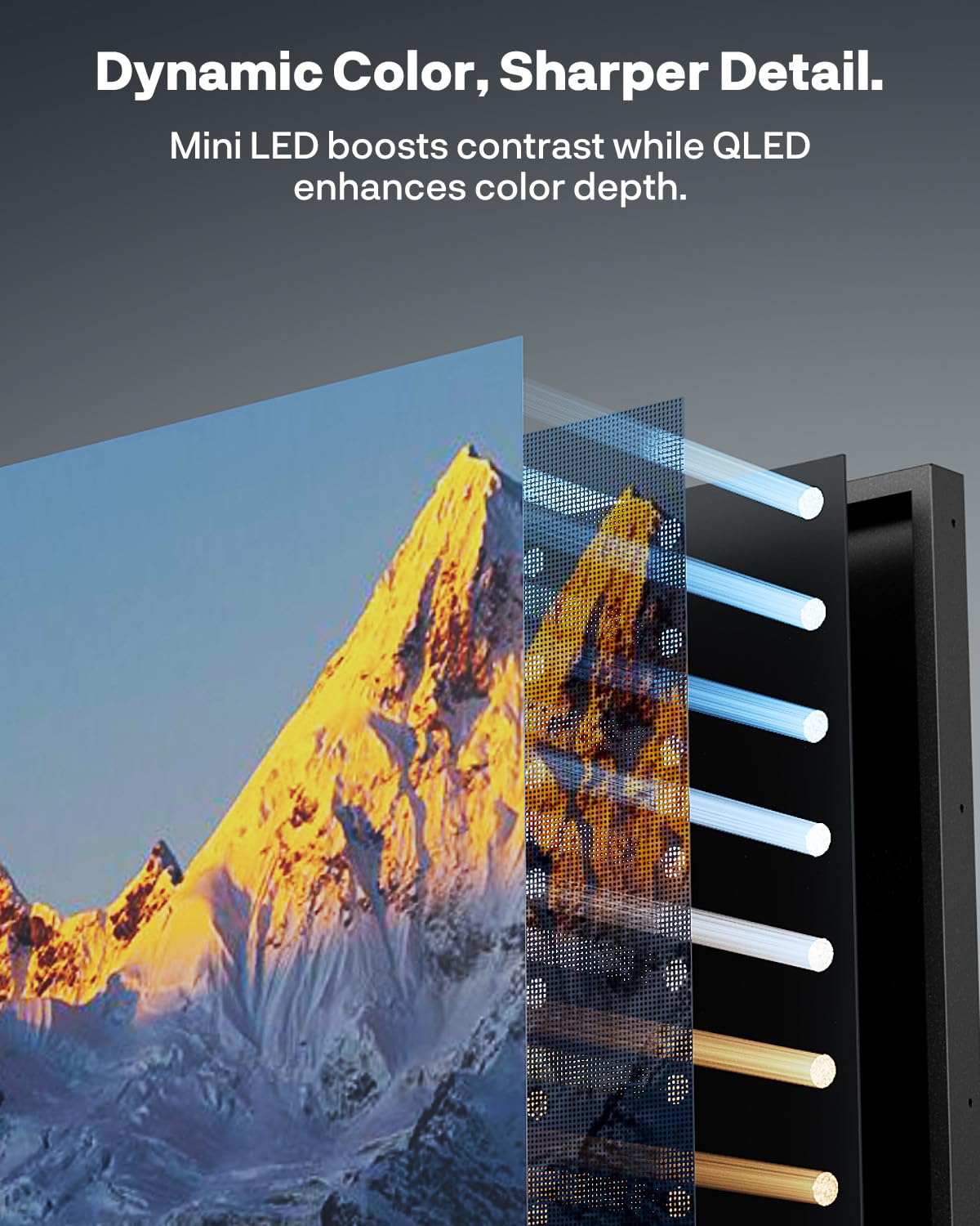 SYLVOX Outdoor TV, 85'' Mini LED QLED, 3500 Nits Extreme Brightness, 120Hz